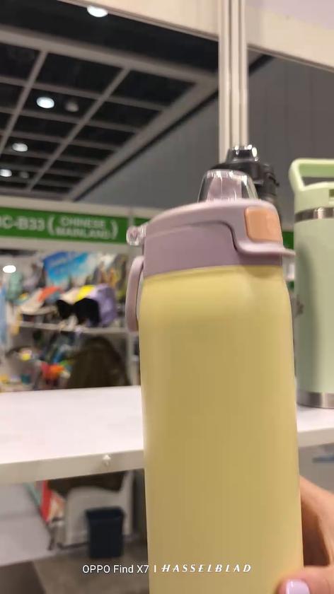 TI-1238 Double-Wall Travel Bottle live sample at Hong Kong MEGA SHOW Booth 3C-B37