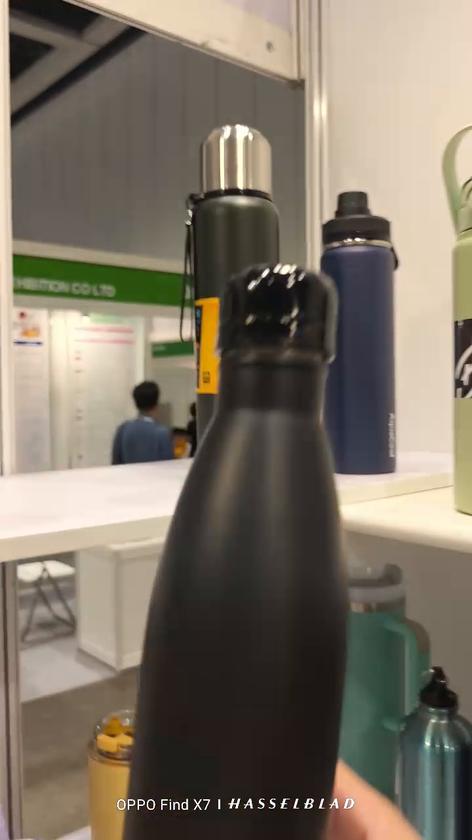 TZ-1039 500ml Slim-Mouth Cola Flask live sample at Hong Kong MEGA SHOW Booth 3C-B37