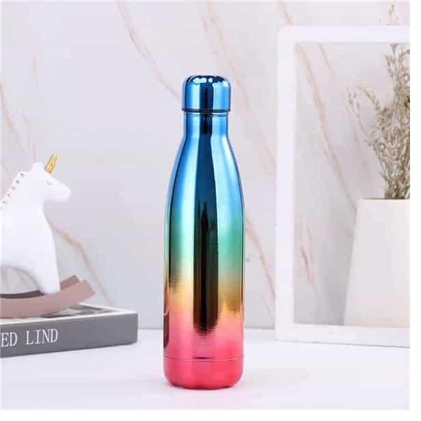 Electroplating and electrophoresis color coating on bottle