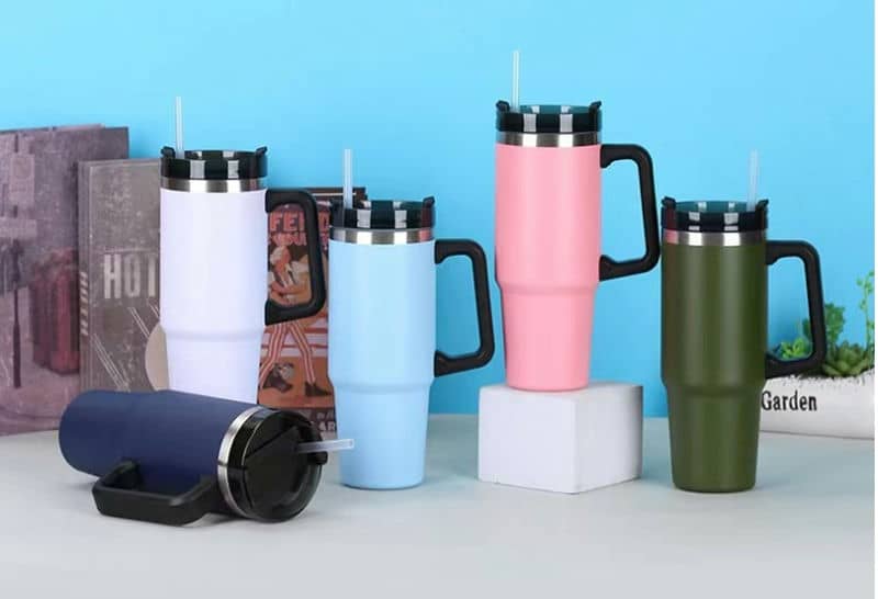 TI-1098A 20oz Handle Straw Car Thermos — view 3