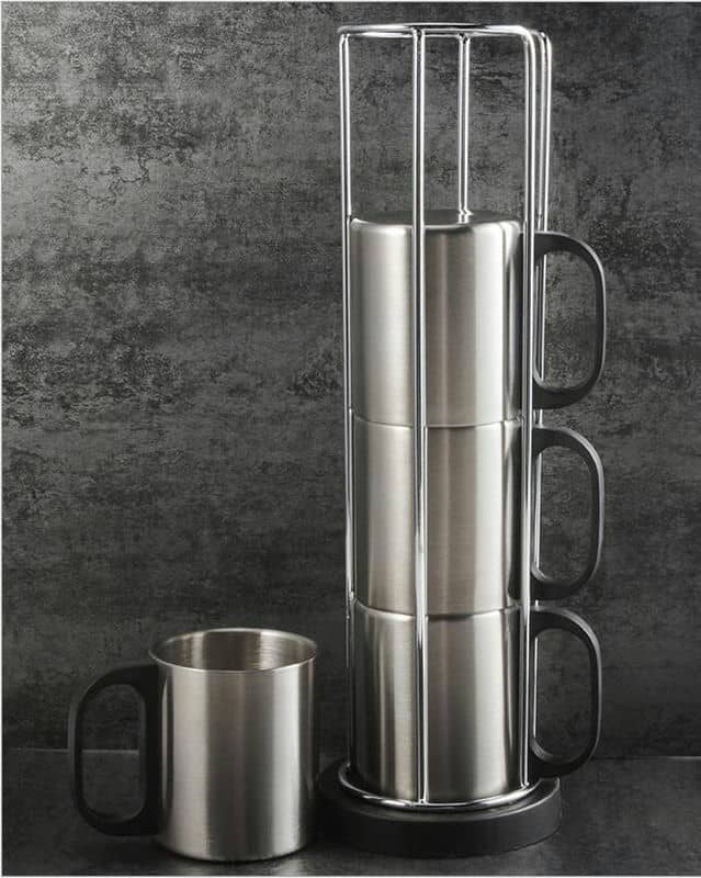 TL-1010 Stackable Double-Wall Cup Set (x4) — view 6