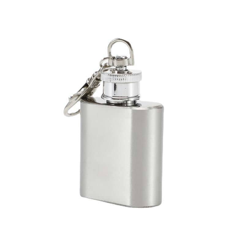 TO-1001 1oz Mini Flat Hip Flask with Clip — view 2