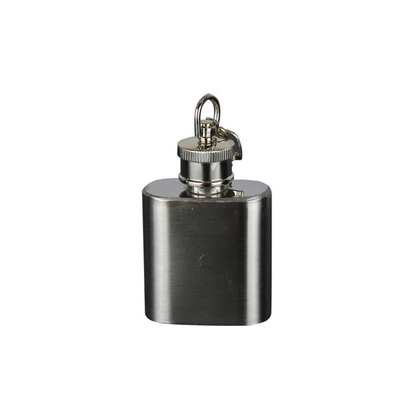 TO-1001 1oz Mini Flat Hip Flask with Clip — view 4
