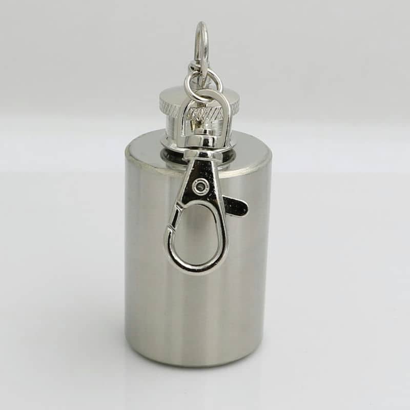 TO-1002 1oz Round Mini Hip Flask with Clip — view 2