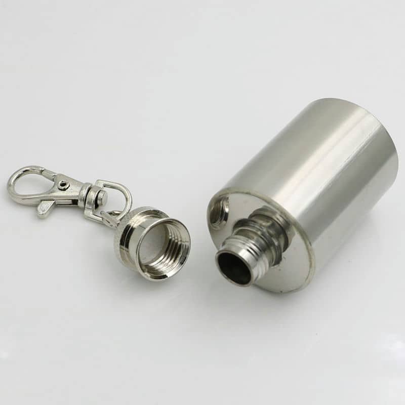 TO-1002 1oz Round Mini Hip Flask with Clip — view 4