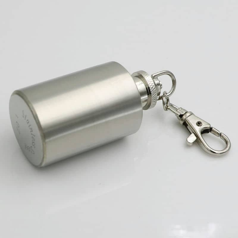 TO-1002 1oz Round Mini Hip Flask with Clip — view 5