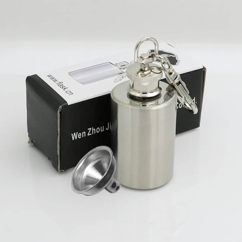 TO-1002 1oz Round Mini Hip Flask with Clip — view 6