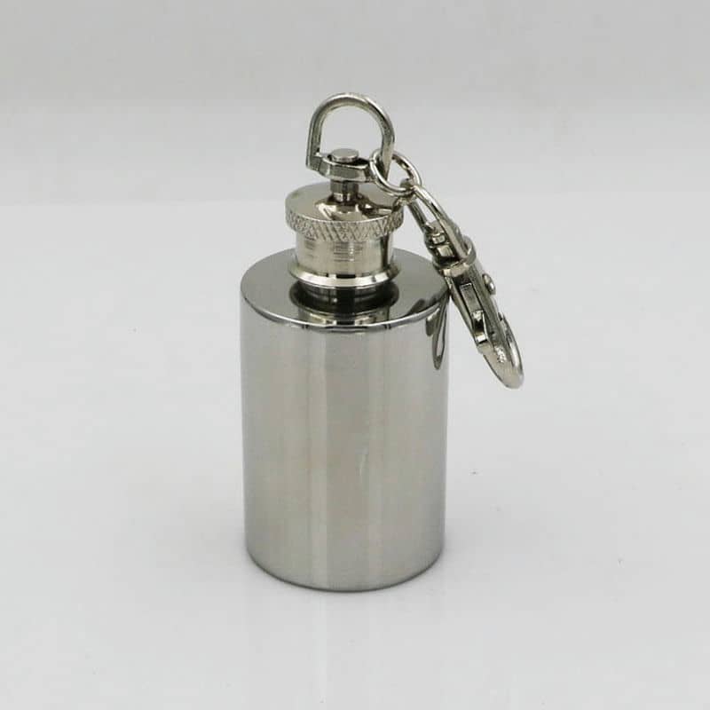 TO-1002 1oz Round Mini Hip Flask with Clip — view 8