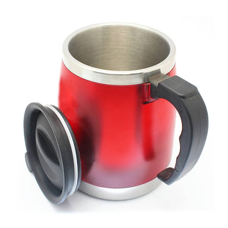 TP-1001 Office Mug, Steel-In with Lid — view 2