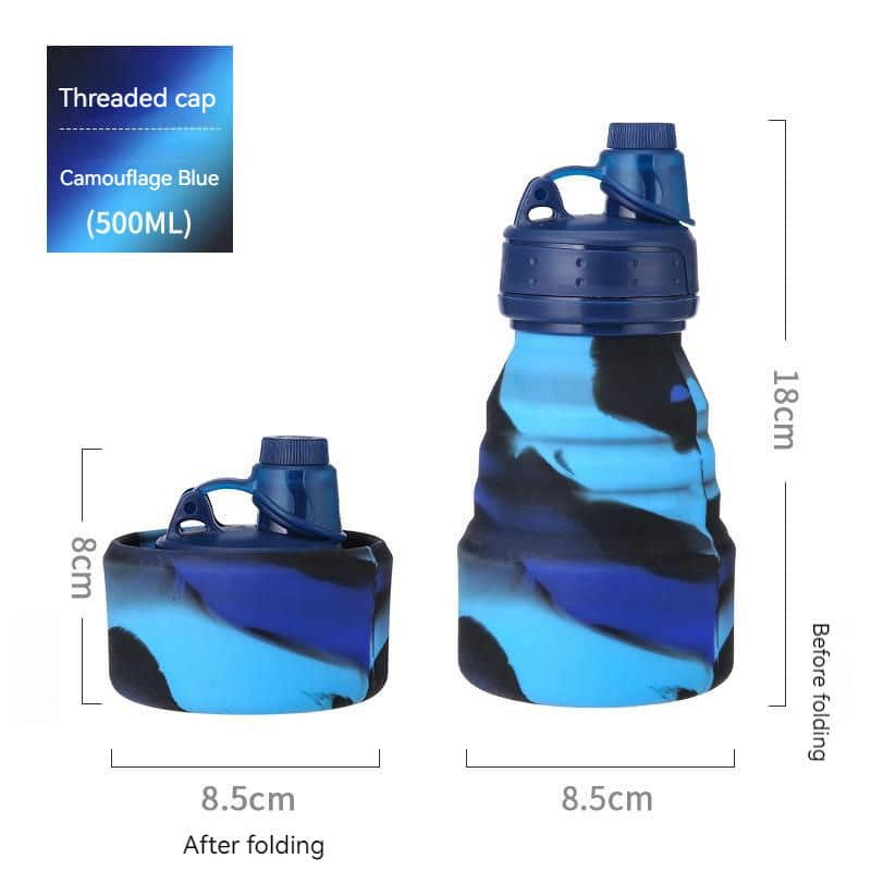TU-1018 Silicone Folding Bottle with Clip — view 4