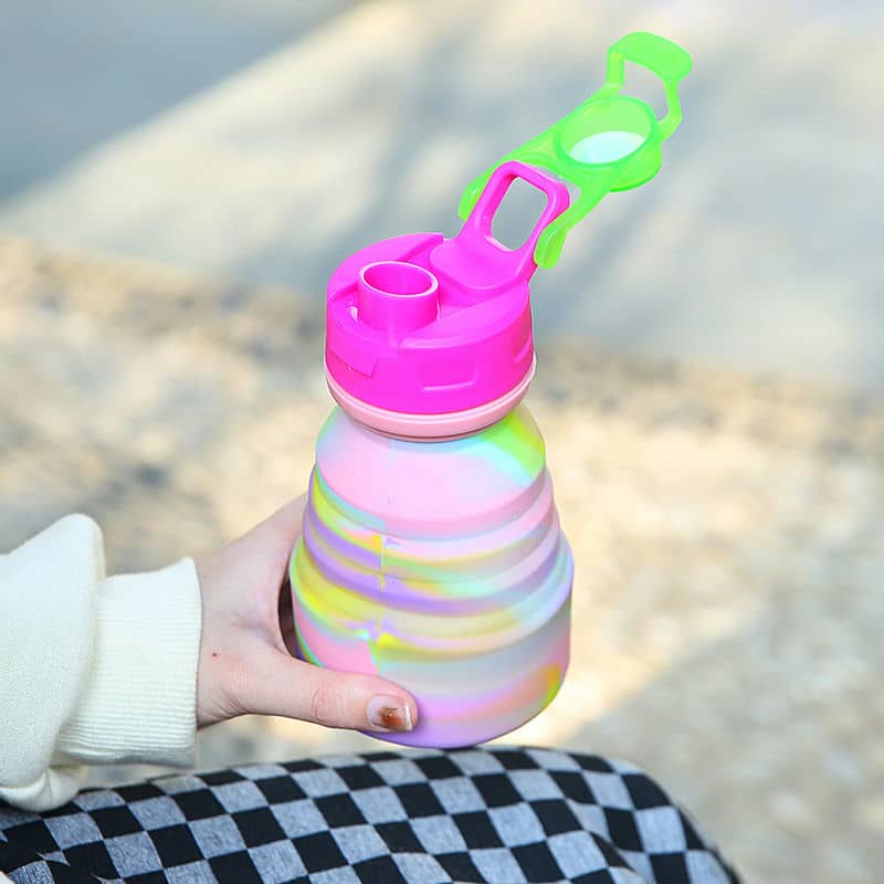 TU-1018 Silicone Folding Bottle with Clip — view 8