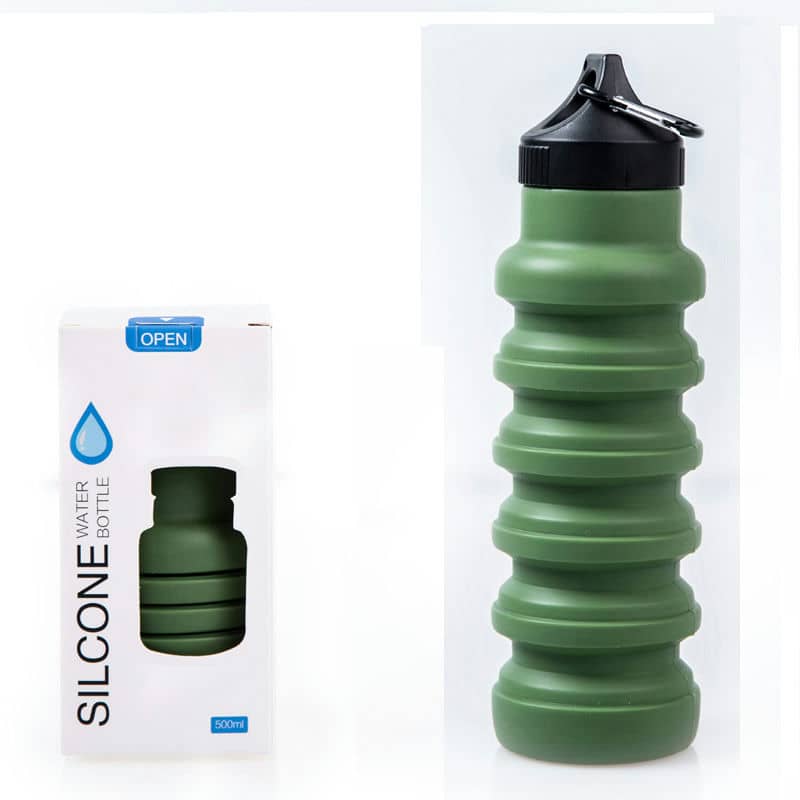 TU-1022 Silicone Folding Bottle — 3 Lid Options — view 3