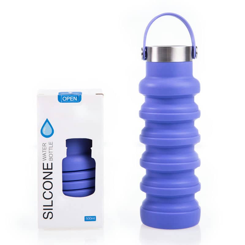 TU-1022 Silicone Folding Bottle — 3 Lid Options — view 6