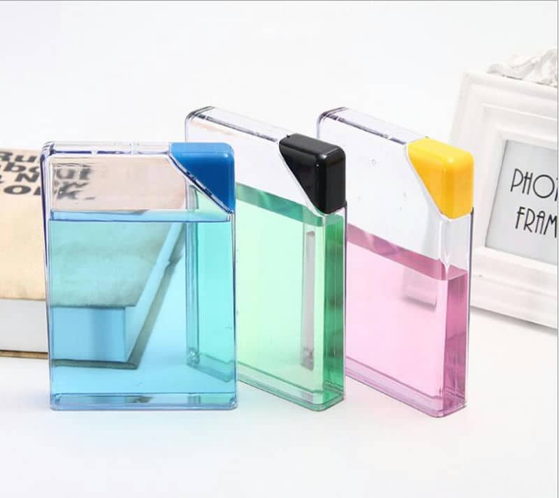 TY-1004 Clear Flat Notebook Bottle, Colour Lids — view 2