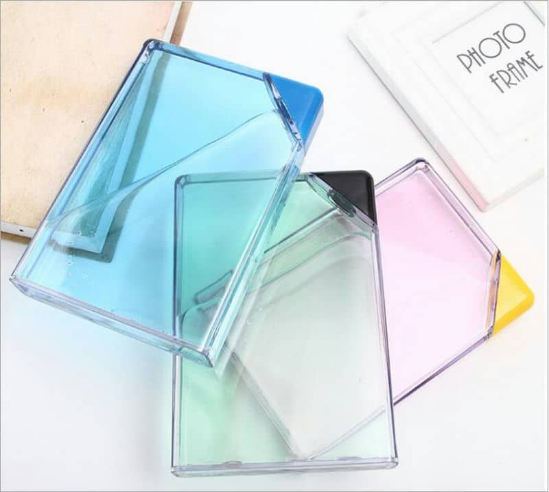 TY-1004 Clear Flat Notebook Bottle, Colour Lids — view 3