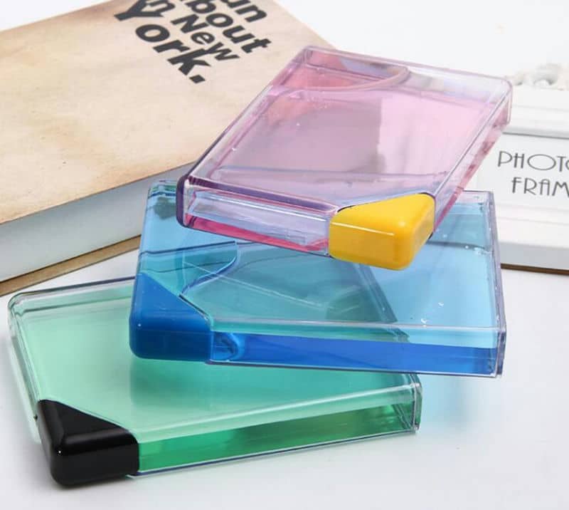 TY-1004 Clear Flat Notebook Bottle, Colour Lids — view 5