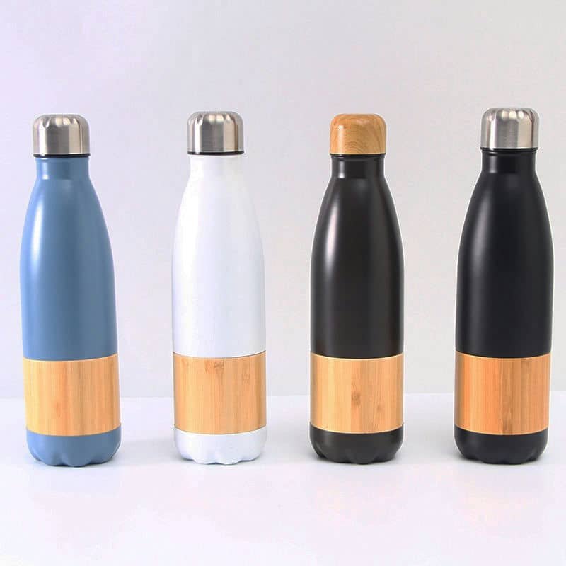 bamboo bottom cola shaped vacuum bottle tx 1022 — view 2