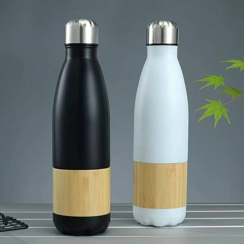 bamboo bottom cola shaped vacuum bottle tx 1022 — view 3