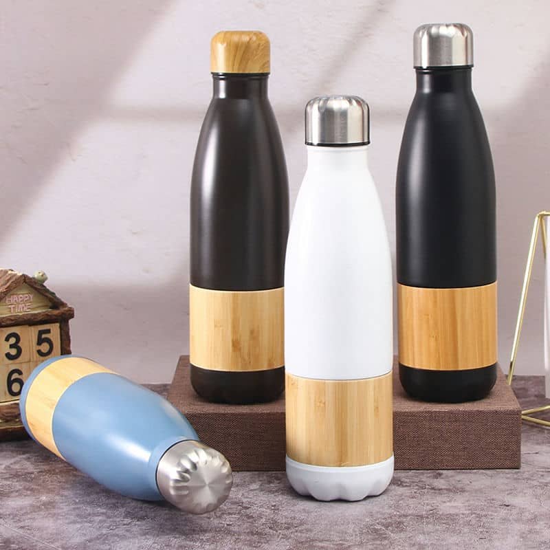 Bamboo Bottom Cola-Shaped Bottle TX-1022 — bamboo drinkware OEM China