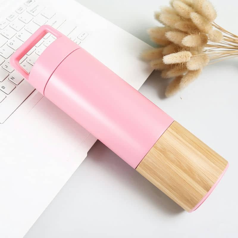 bamboo bottom vacuum flask handle tx 1016 — view 4