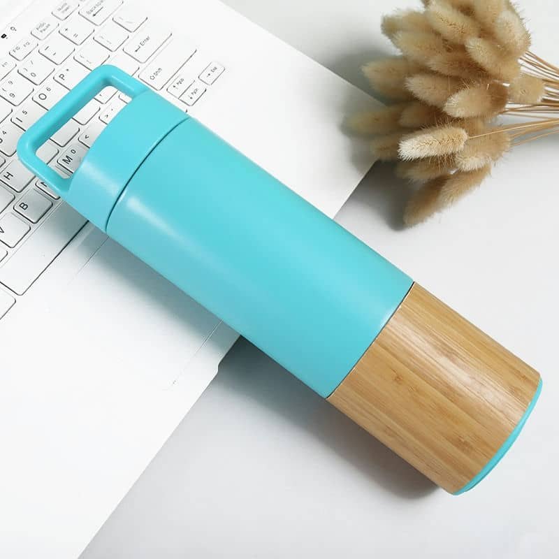 bamboo bottom vacuum flask handle tx 1016 — view 6
