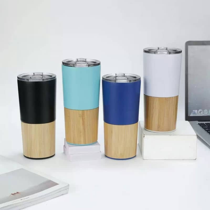 bamboo bottom vacuum tumbler 20oz tx 1014 — view 2