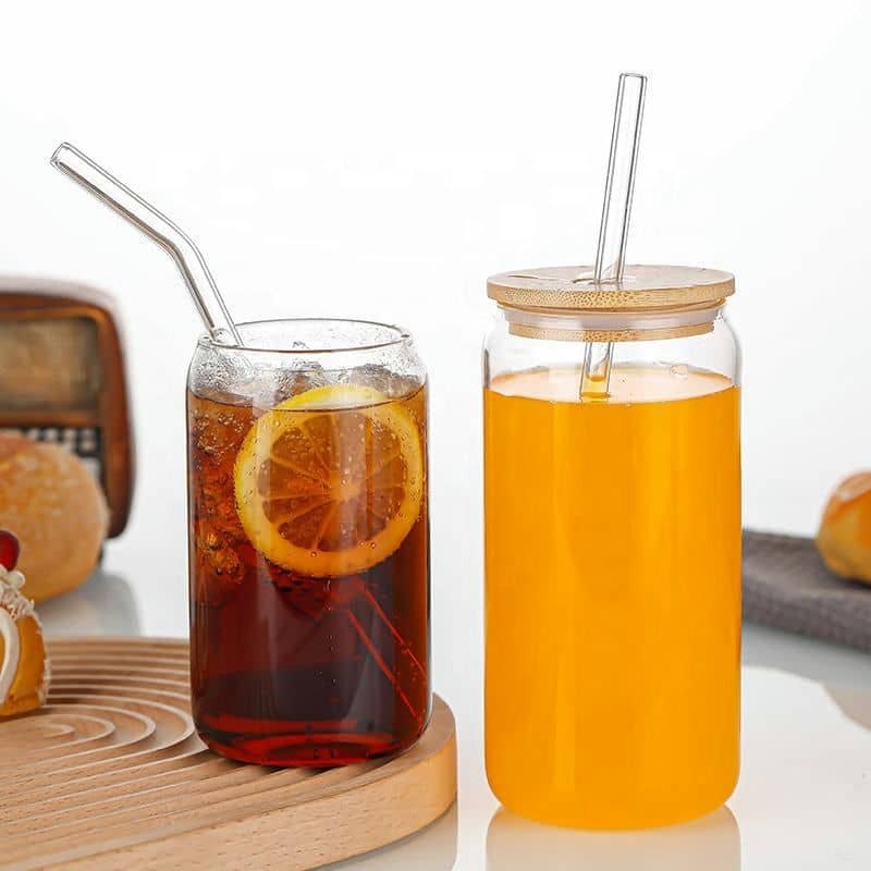 bamboo lid glass cola bottle straw tx 1004 — view 5