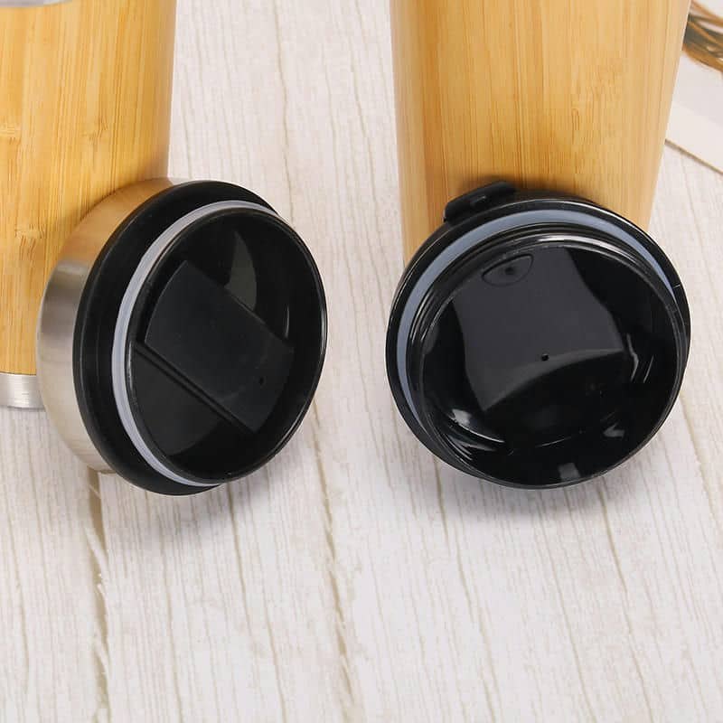 bamboo shell travel coffee mug flip lid tx 1018 — view 2