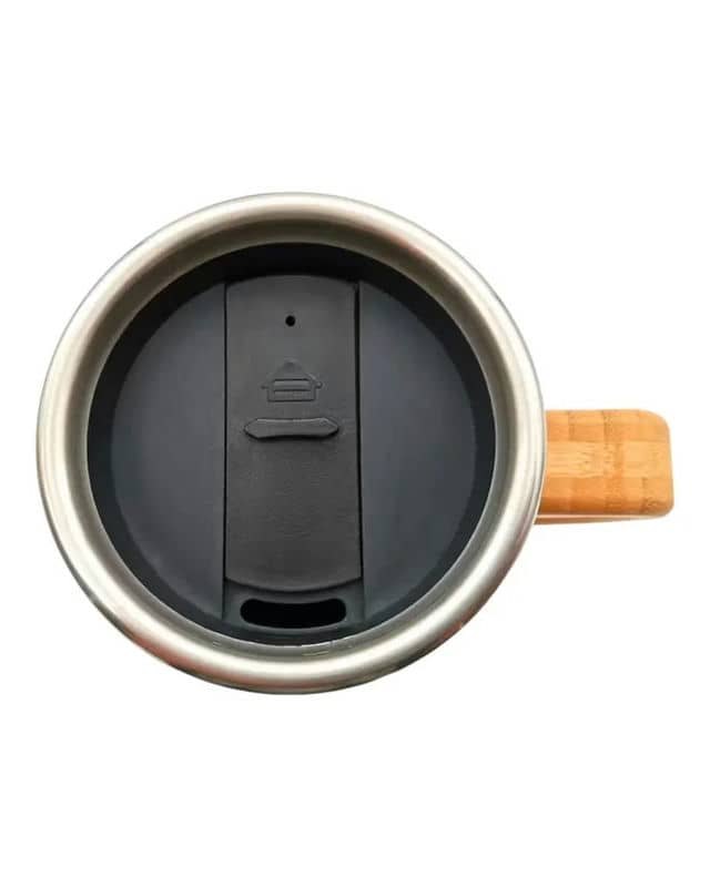 bamboo shell travel mug handle tx 1019 — view 4