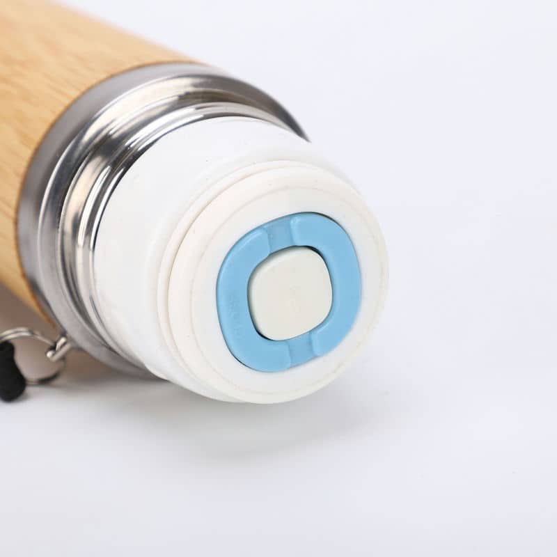 bamboo shell vacuum flask lanyard tx 1012 — view 5