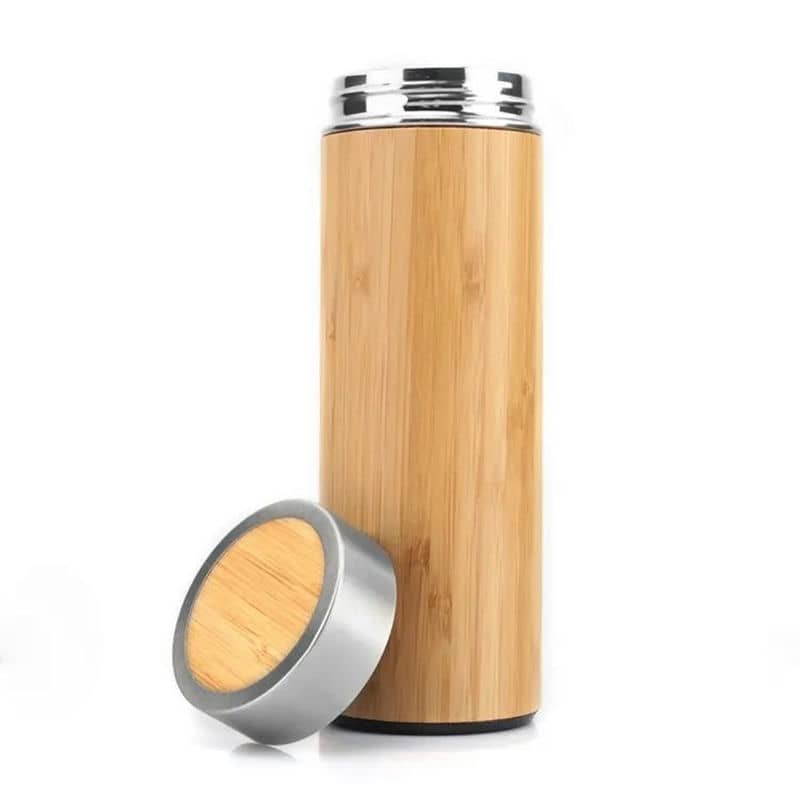 bamboo shell vacuum flask temp display tx 1010 — view 2