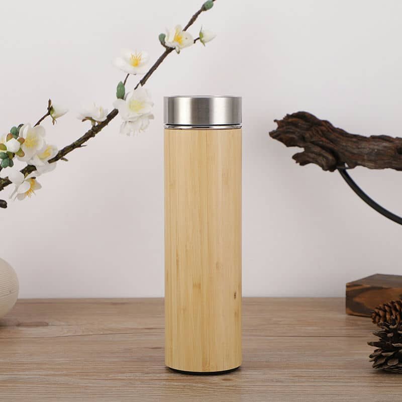 bamboo shell vacuum flask temp display tx 1010 — view 3