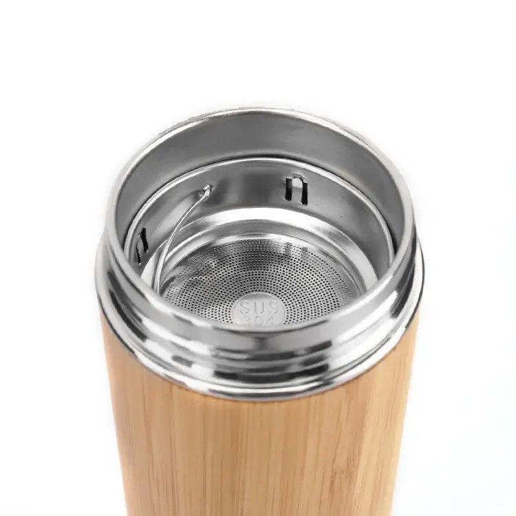 bamboo shell vacuum flask temp display tx 1010 — view 4