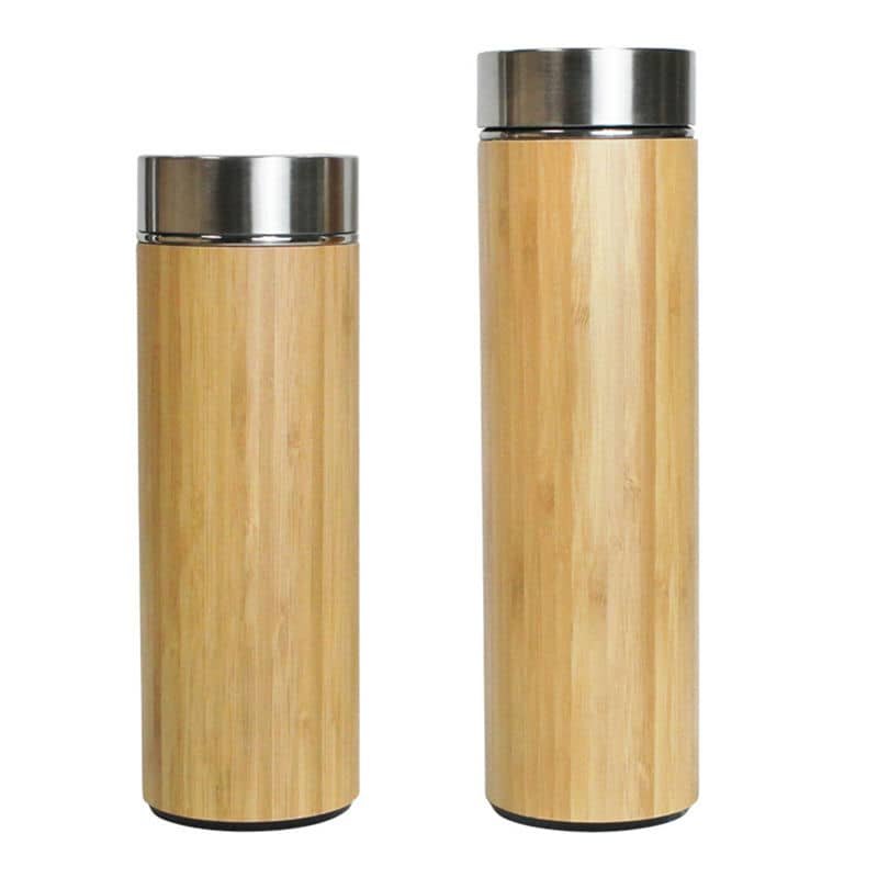 Bamboo Shell Temp-Display Flask TX-1010 — bamboo drinkware OEM China