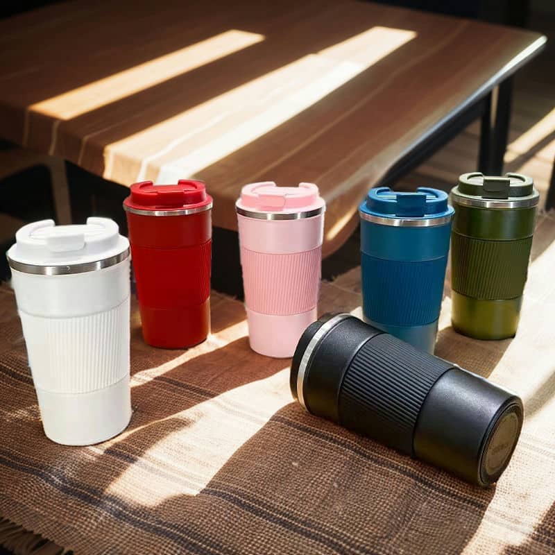 TH-1005 380/510ml Ceramic Thermos with Silicone Sleeve OEM inner ceramic coating no metal taste