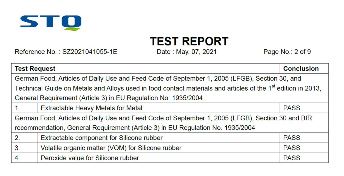 LFGB food-safety certification for drinkware