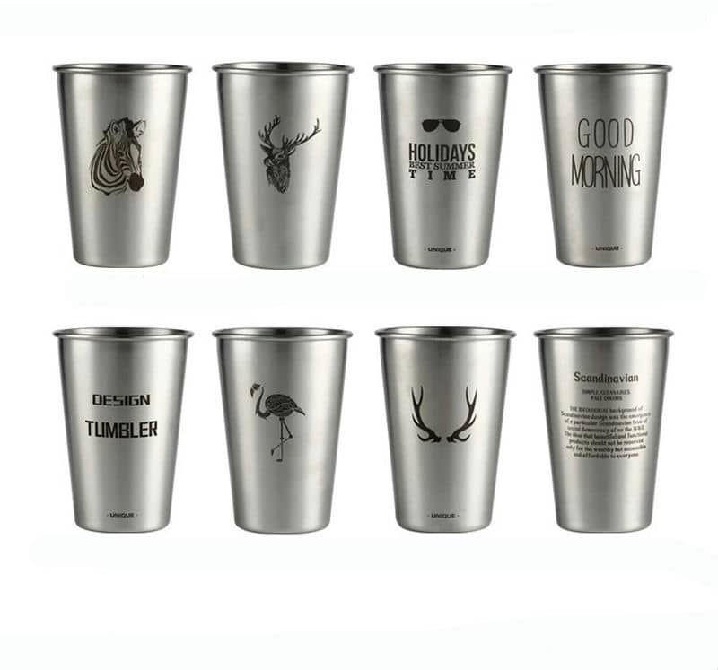 Compact Beer Mug TP-1021 350ml single-wall stainless steel