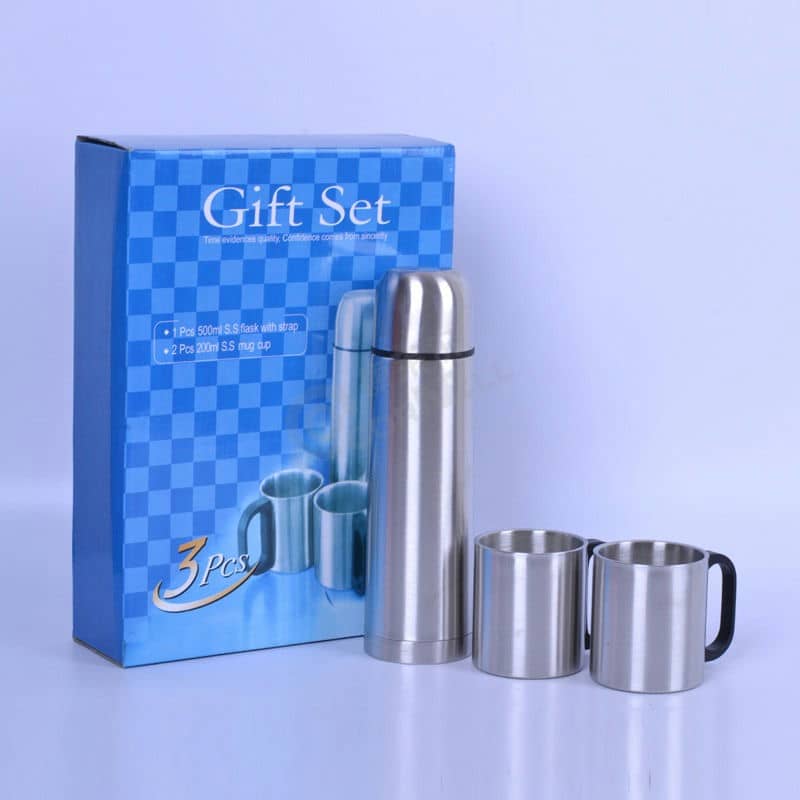 TV-1010 Thermos + 2 Cups Set — Jupeng Drinkware OEM China