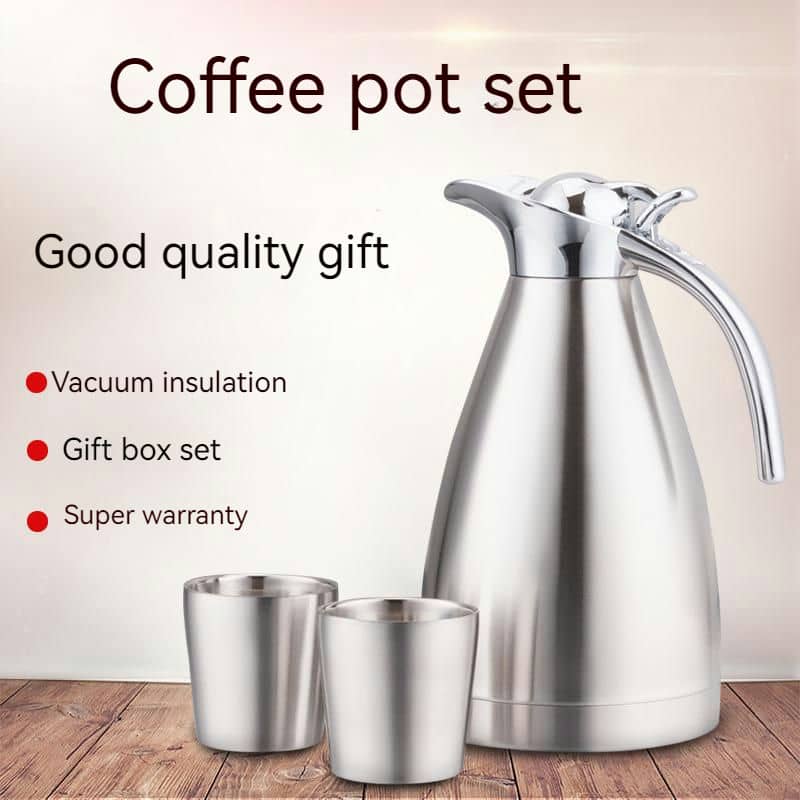 TV-1023 drinkware gift set — stainless carafe and cups set