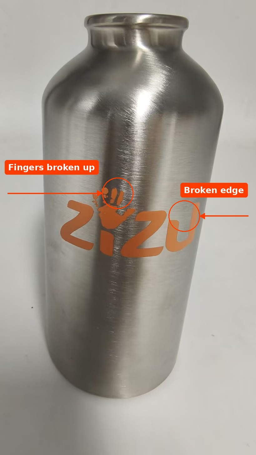 Silk screen - what a worn screen produces &mdash; Jupeng Drinkware