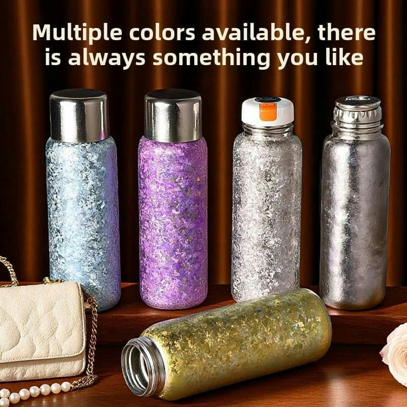 Jupeng pure titanium vacuum cups in ice-crack blue, purple, silver and gold