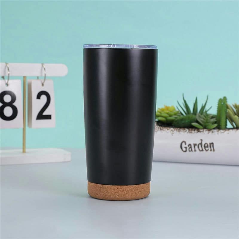 TS-1007 20oz Bamboo-Base Vacuum Flask